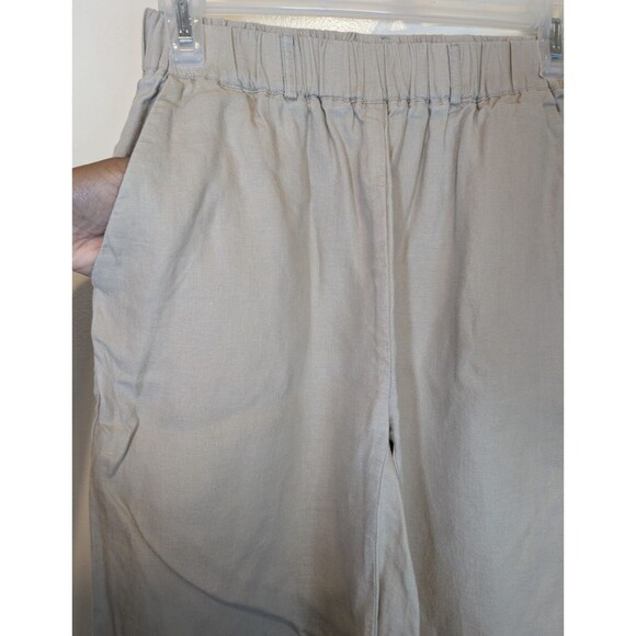 Quince Women Pant 100% European Linen Color Flax Pull On Elastic Waist Size XS - Picture 10 of 12